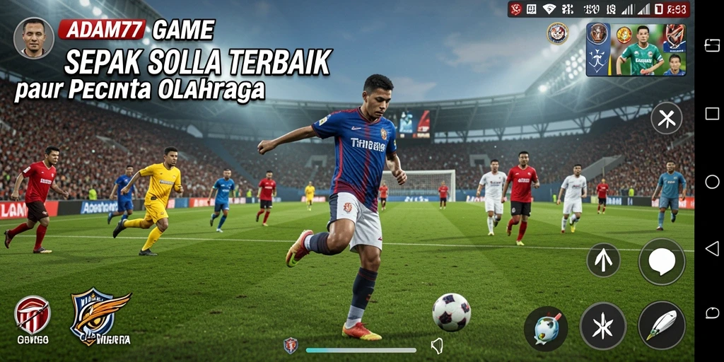 Tampilan gameplay sepak bola yang mendebarkan di ADAM77.