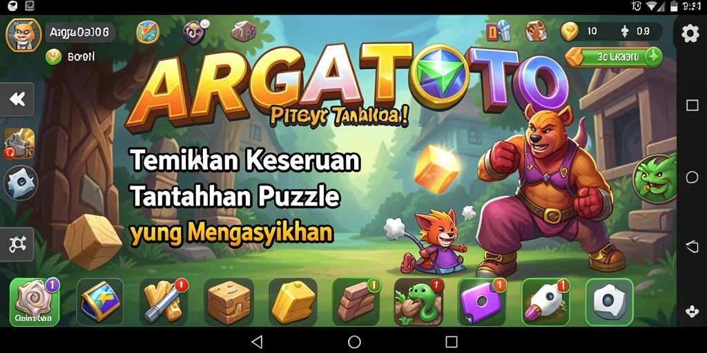 Screenshot gameplay ARGATOTO yang menampilkan puzzle menantang.