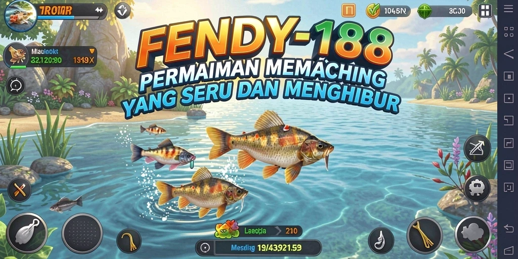 Tampilan gameplay FENDY188 dengan aksi memancing yang seru dan menantang.