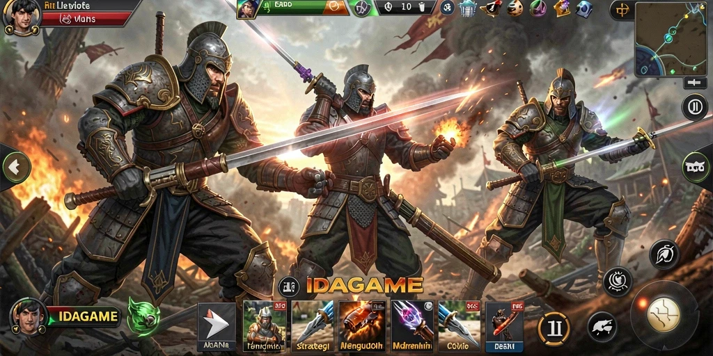 Tampilan gameplay menarik dari IDAGAME yang penuh strategi.