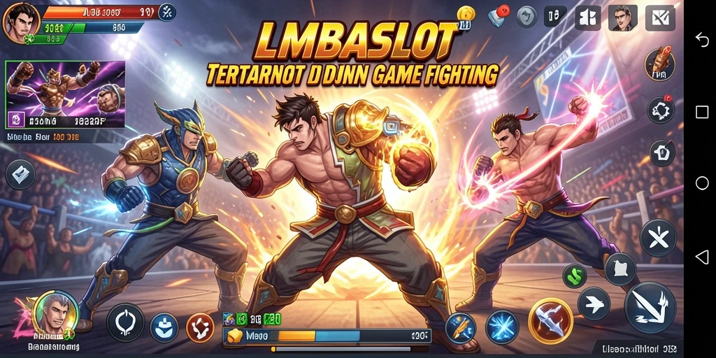 Tangkapan layar gameplay yang menampilkan aksi pertarungan seru di LMBASLOT.