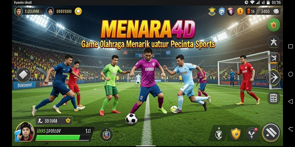 Tampilan aksi seru di MENARA4D menunjukkan keseruan olahraga.
