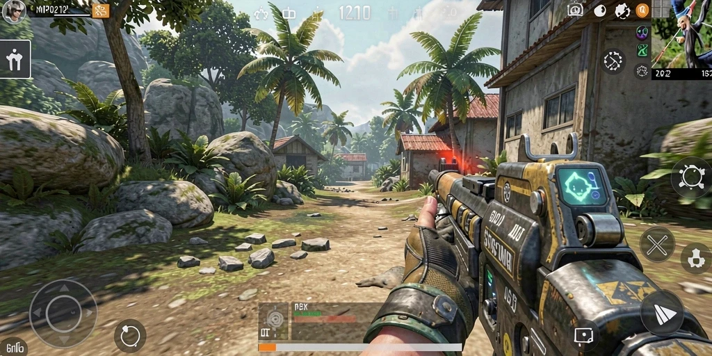 Tampilan gameplay mendebarkan dalam MPO2121 dengan aksi TPS yang intens.