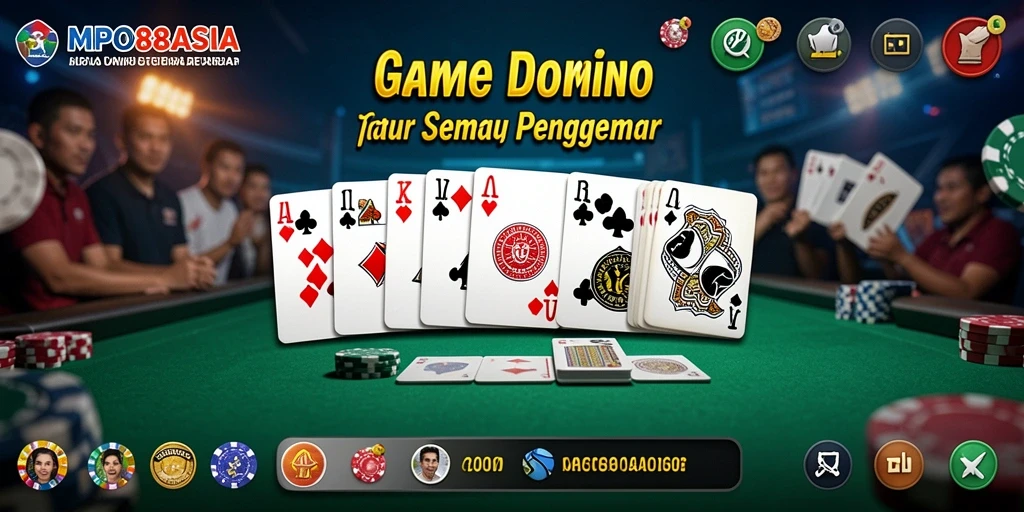 Tampilan seru dari gameplay Domino MPO88ASIA yang interaktif.