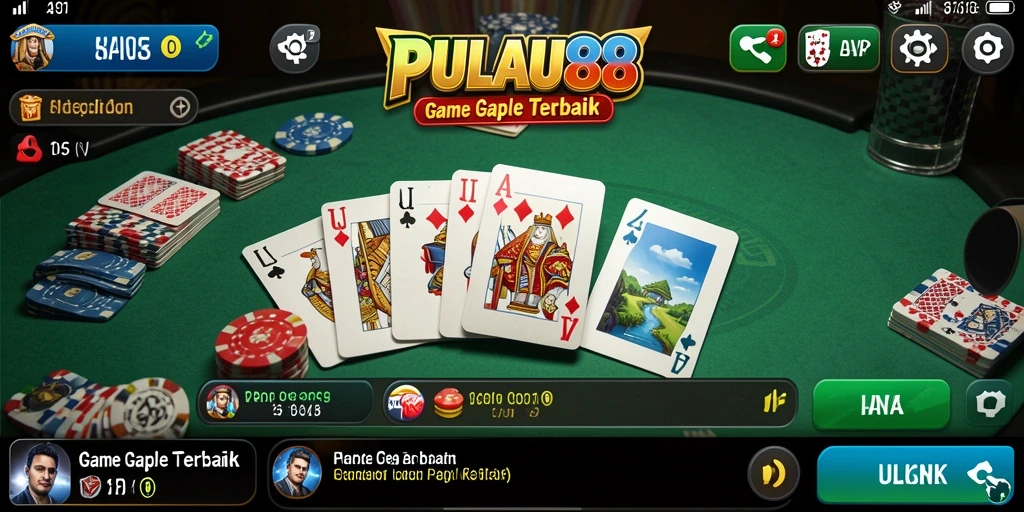 Tampilan gameplay Gaple yang seru dan interaktif di PULAU88.
